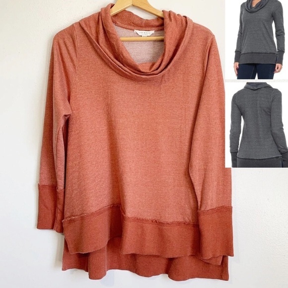 Lucky Brand Raw Hem Fall Cowl
Neck French Terry Tunic SZ 1X
Dark Thrush - Picture 12 of 12